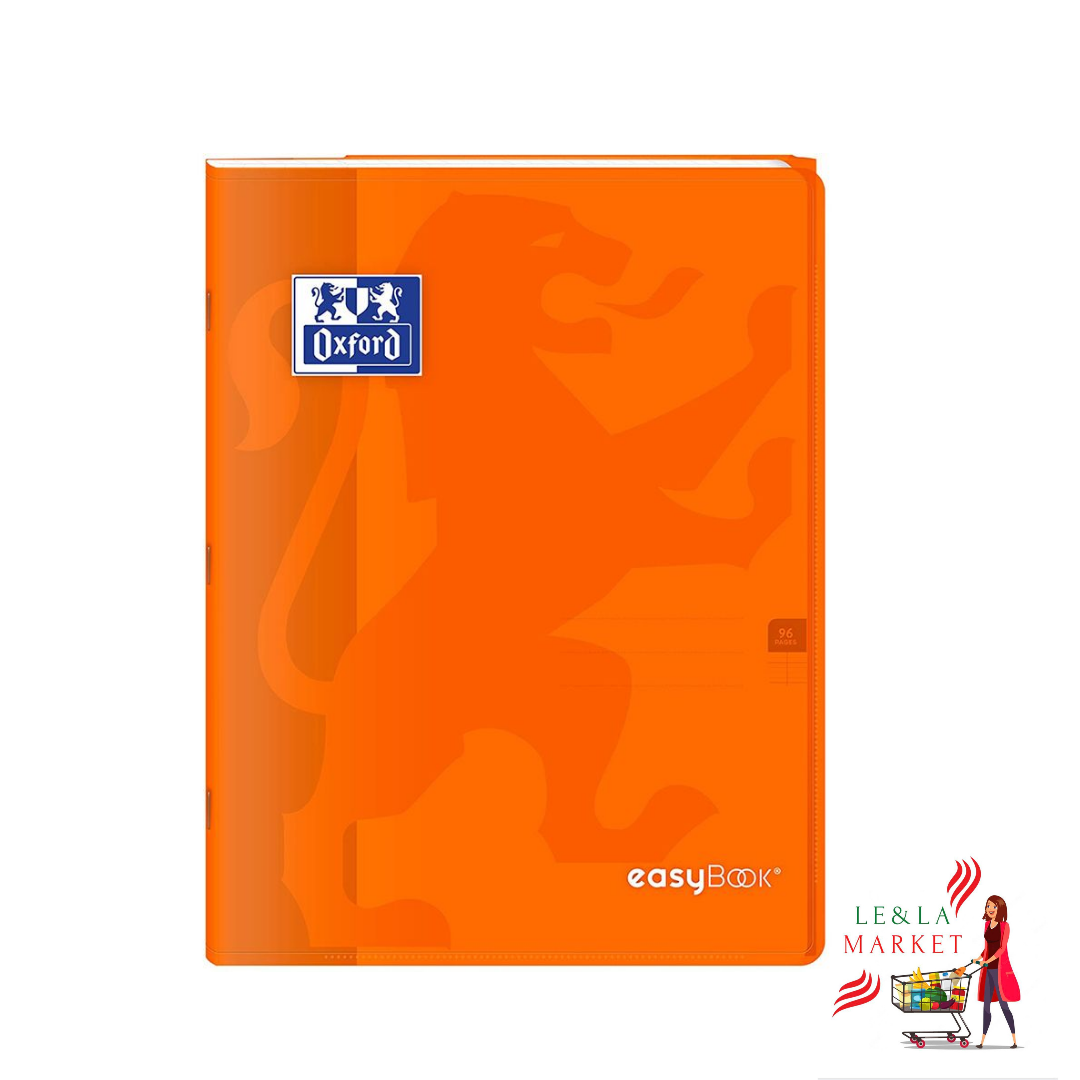 Cahier orange grand carreaux easybook Oxford 24x32cm 96 pages