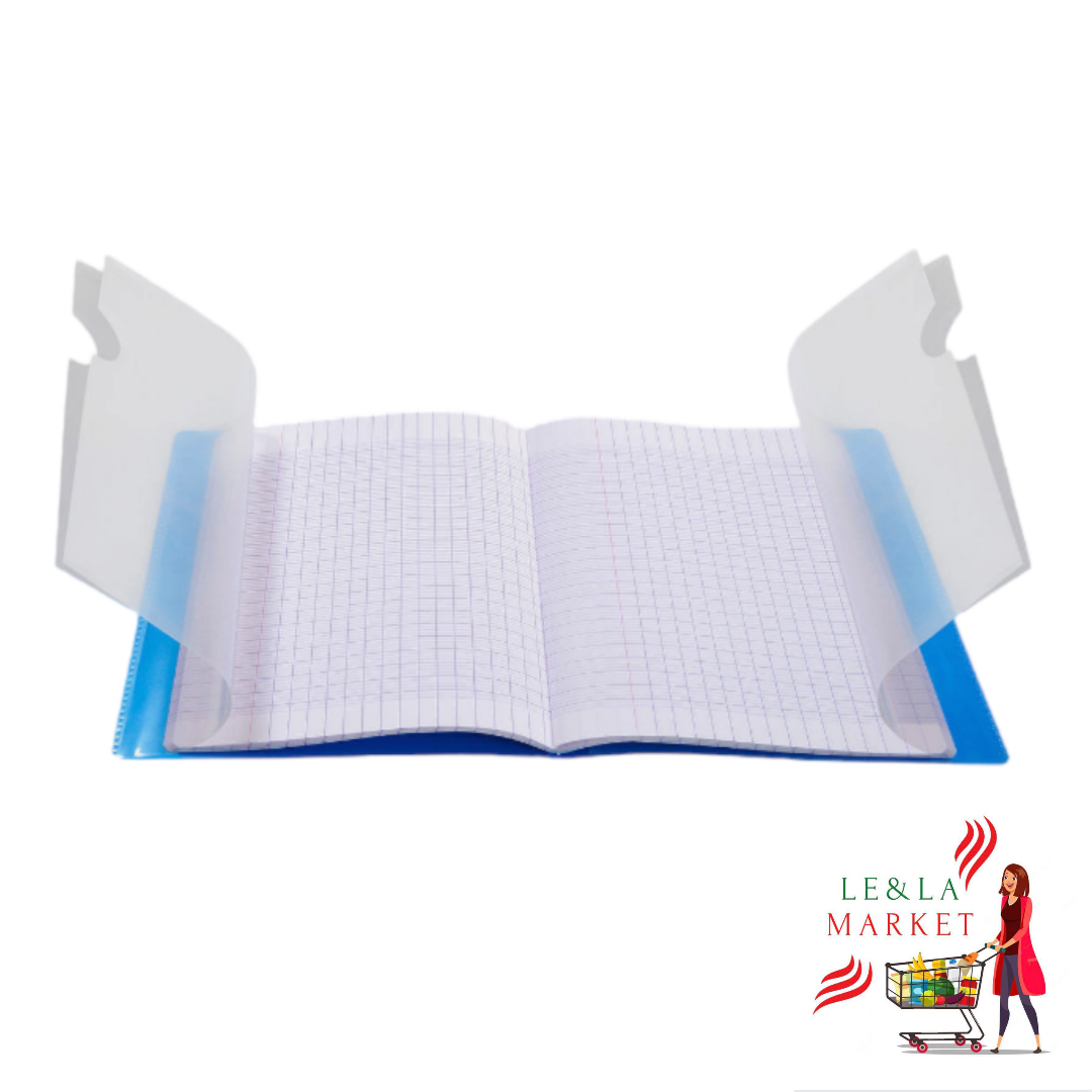Cahier piqûre blue avec rabats Seyes Clairefontaine Koverbook 17x22 96 pages