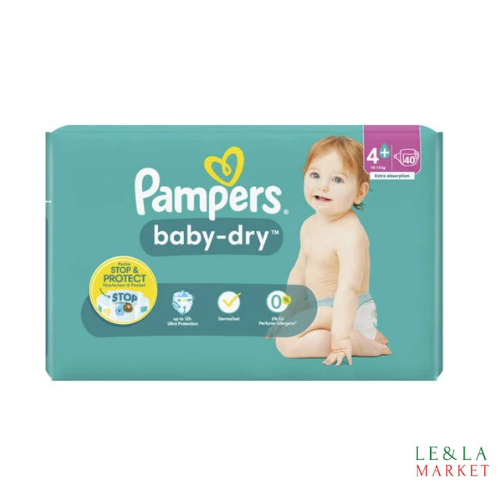 Couches Pampers baby-dry T4+(10-15kg) x40