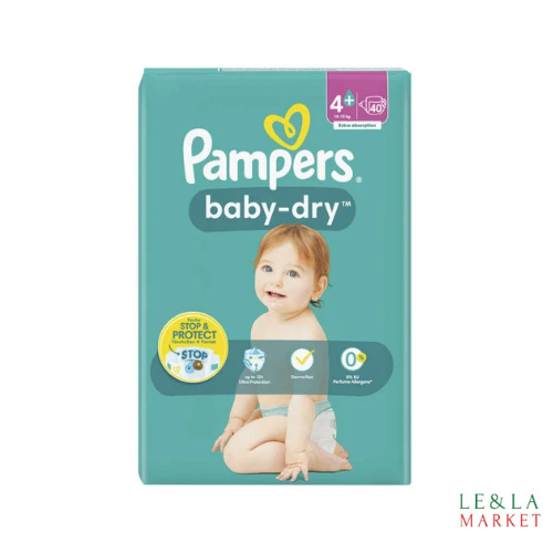 Couches Pampers baby-dry T4+(10-15kg) x40