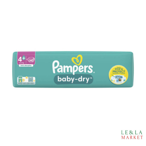 Couches Pampers baby-dry T4+(10-15kg) x40