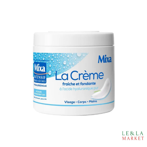 Crème fraîche et fondante à l'acide hyaluronique pur Mixa 400ml