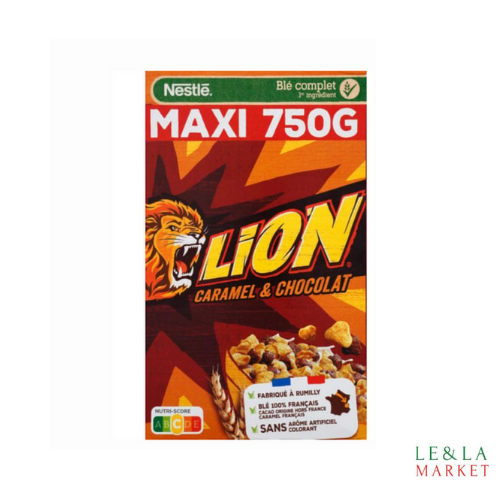 Céréales LION chocolat caramel 750g