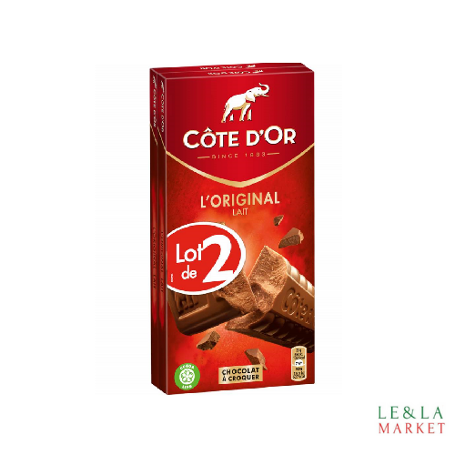 Tablettes chocolat au lait Côte d'or original 2x200g
