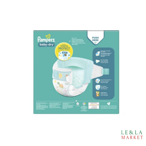 PAMPERS BABY-DRY T2 (4-8kg) 124 couches