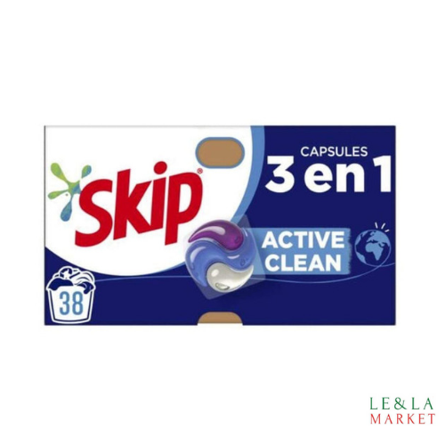 Lessive Skip Active Clean 3en1 38 lavages