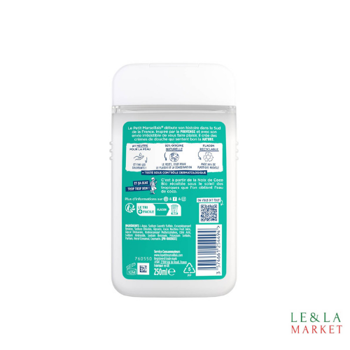 Crème de douche extra douce noix de coco bio Le Petit Marseillais 250ml