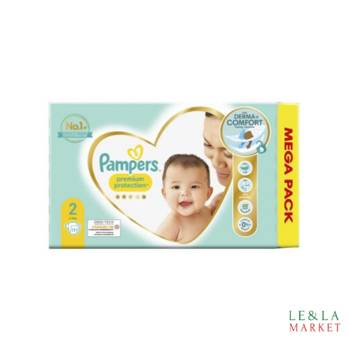 Pampers Protection Premium T2 111 couches 4-8kg