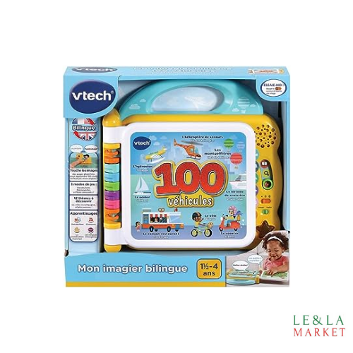 Mon Imagier Bilingue - 100 Véhicules, Imagier Enfant, Livre Enfant anglais - 18 mois/4 ans