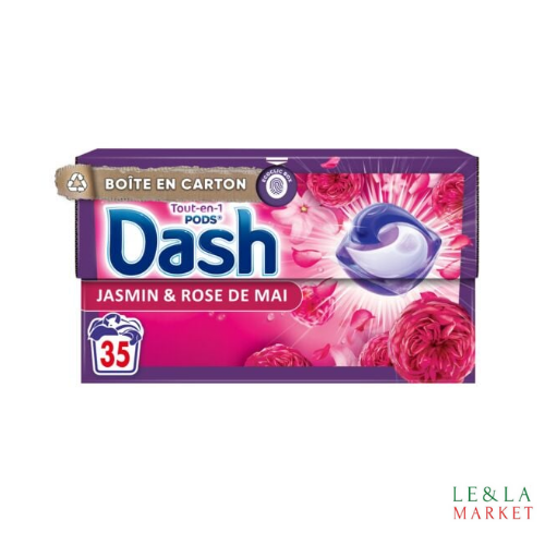 Lessive Dash jasmin et rose de Mai 35 lavages