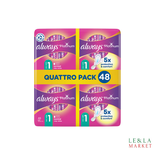 Serviettes hygiéniques Always Platinium T1 x48