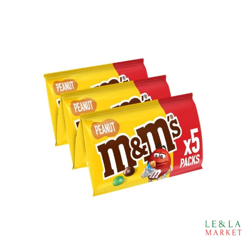 Bonbons chocolat au lait et cacahuètes M&M'S PEANUT 5x36g(180g)