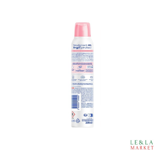 Déodorant 48H Argil'Protect fraîcheur pivoine Cadum 200ml
