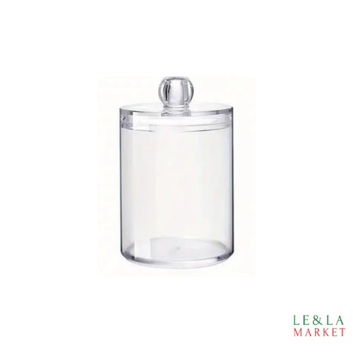 Organisateur de cotons tiges en acrylique transparent