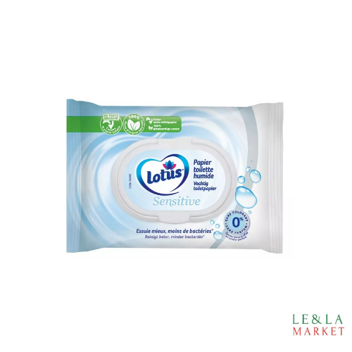 Lingettes papier toilette humide blanc sensitive Lotus x42