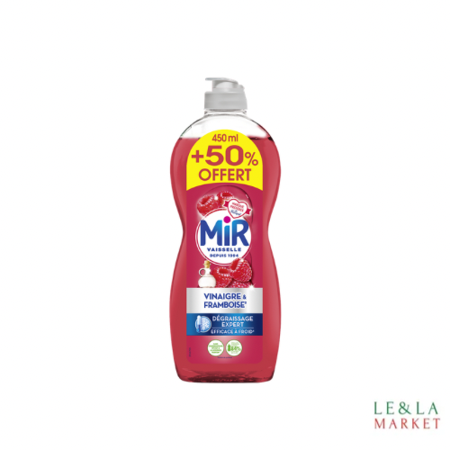Liquide vaisselle vinaigre & framboise 450ml+50% offert Mir 900ml