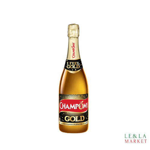 Jus de pommes et pêche pétillant Champomy Gold 75cl