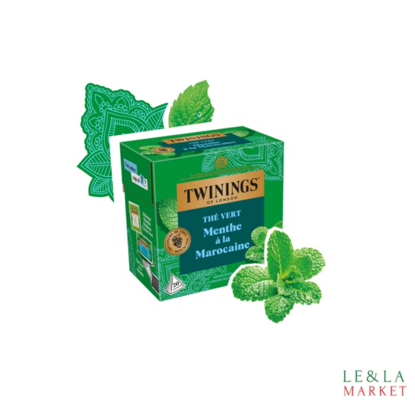 Thé vert menthe à la marocaine Twinings 20 sachets