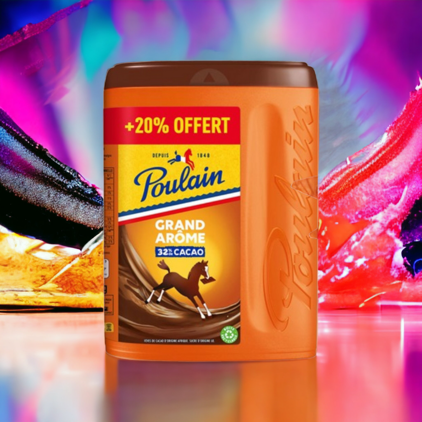 Poudre chocolatée Grand Arôme Poulain +20% offert 960g