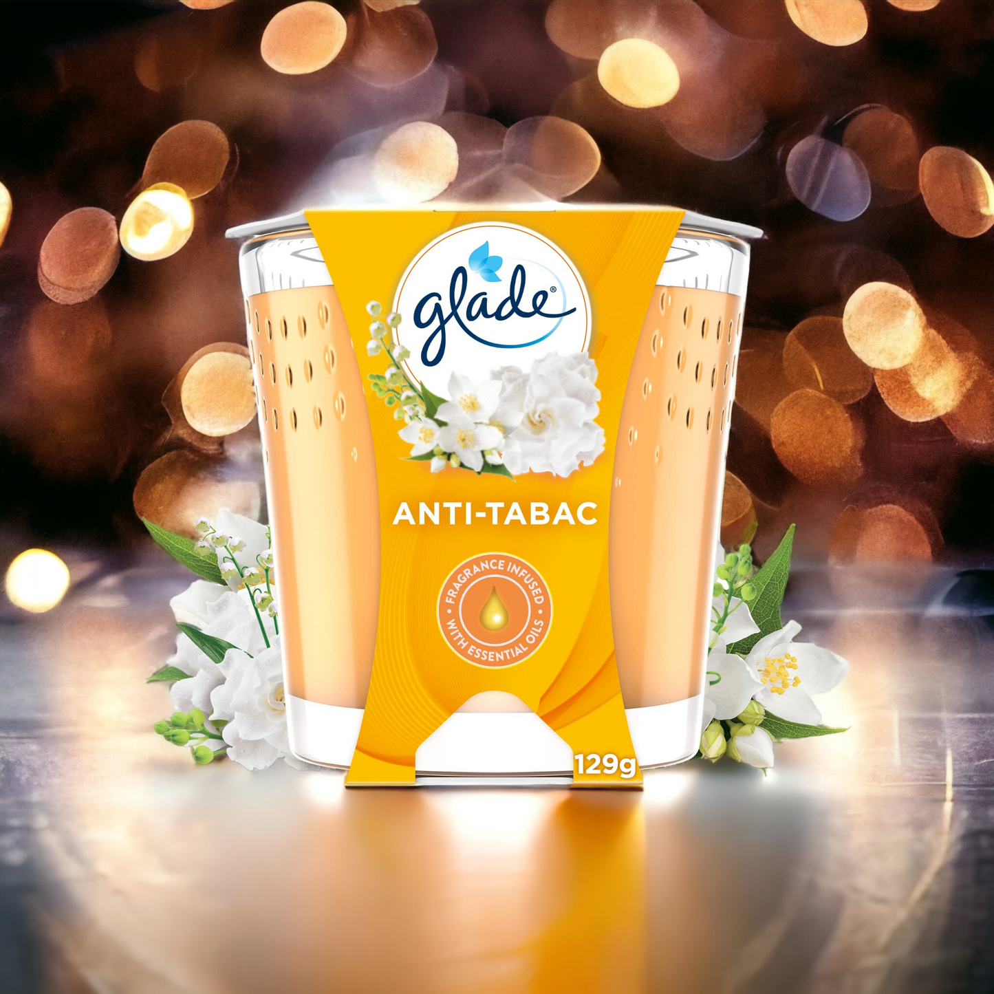 Bougie parfumée anti tabac Glande 129g