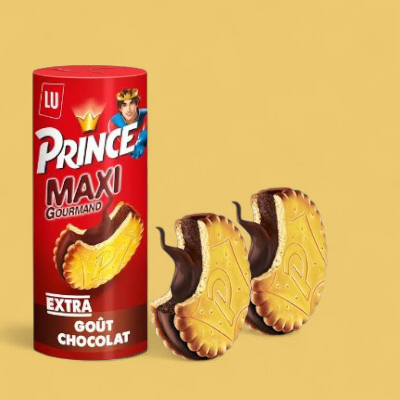Biscuit avec maxi fourrage chocolat LU PRINCE Maxi Gourmand 250g