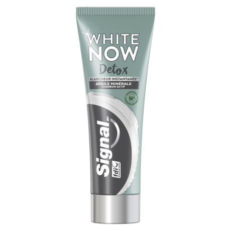 Dentifrice Signal white now Detox Argile mineral extrait charbon 75ml