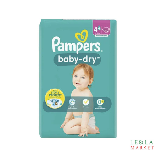 Couches Pampers baby-dry T4+(10-15kg)  x40