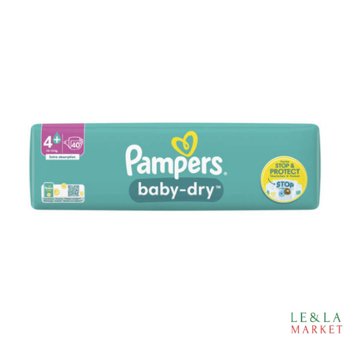 Couches Pampers baby-dry T4+(10-15kg)  x40