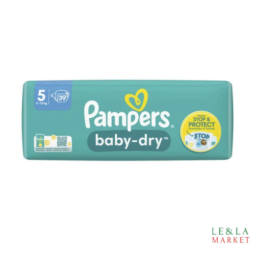 Couches Pampers baby-dry T5(11-16kg)  x39