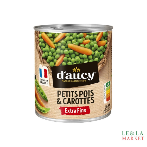 Petits pois carrottes D'aucy 530g