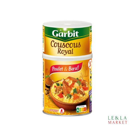 Plat cuisiné couscous royal poulet et boeuf Garbit 980g