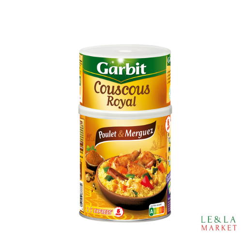 Plat cuisiné couscous royal poulet et merguez Garbit 980g