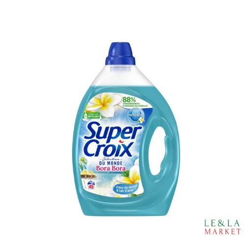 Lessive liquide fleurs de Monoï et lait de L'Aloe Bora Bora Super Croix 2.07L(46 lavages)