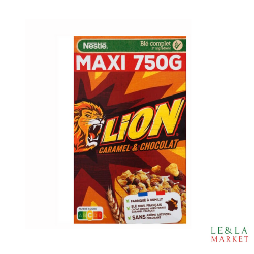 Céréales LION chocolat  caramel 750g