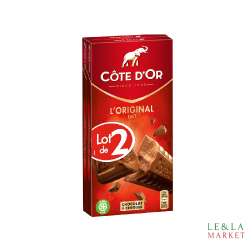 Tablettes chocolat au lait  Côte d'or original 2x200g