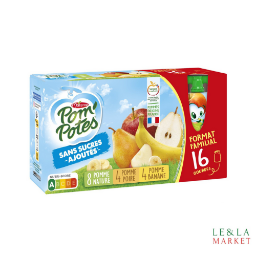 Pom'Potes gourde sans sucre x16