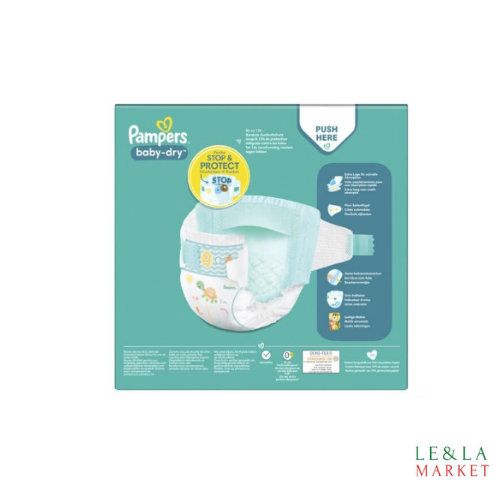 PAMPERS BABY-DRY  T2  (4-8kg)  124 couches