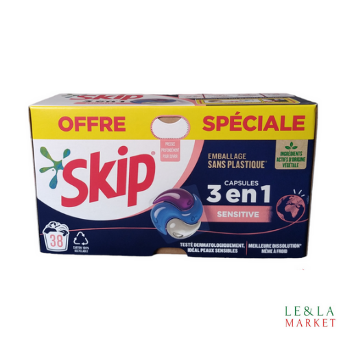 Lessive Skip sensitive 38 lavages