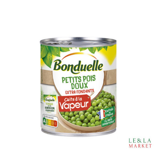 Petits pois doux cuits à la vapeur Bonduelle 440g