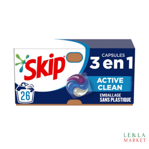 Lessive Skip Actice Clean  3en1 26 lavages