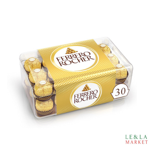 Bouchées Chocolat au lait noisettes Ferrero Rocher 30 pièces 375g