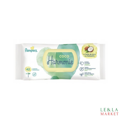 Lingettes Pampers harmonie coco x 44