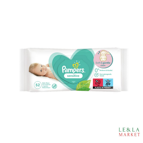 Lingettes Pampers sensitive  x52