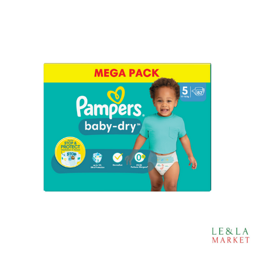 Pampers Bay-Dry T5  82 couches (11-16kg)