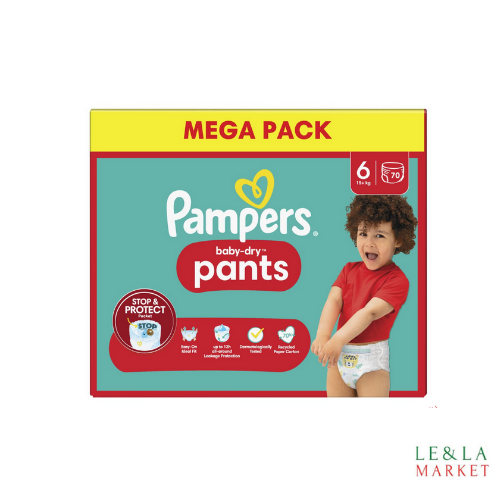 Couche coulottes  Pampers Pants baby-dry +15kg  T6  x70