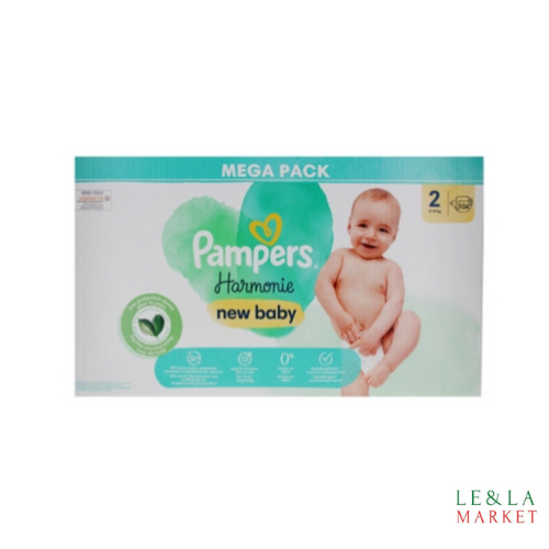 Couches Pampers Harmonie T2 Mega pack 4-8kg  x104