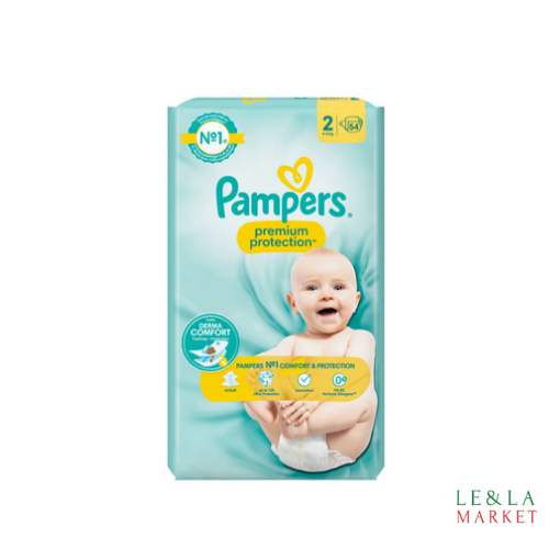 Couches Pampers premium protection T2 X54