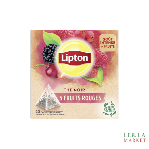 Thé noir 5 fruits rouges  Lipton  x20 sachets