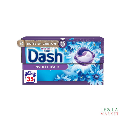 Lessive Dash envolée d'air Dash Tout-en 1  Pods 35 lavages