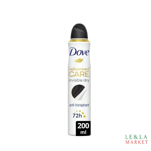 Déodorant  spray anti-transpirant  Dove advanced Care  invisible dry 200ml